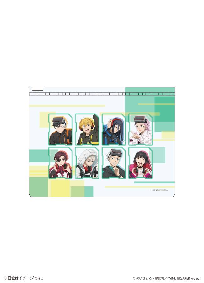 【ご自宅配送品】オーロラクリアポーチ「TVアニメ『WIND BREAKER』」01/集合デザイン(描き下ろしイラスト)