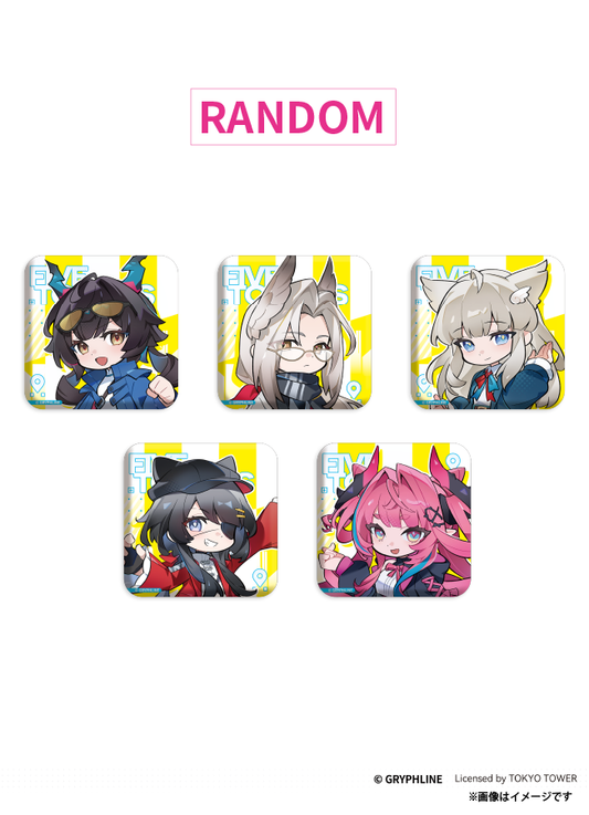 【ご自宅配送品】「アークナイツ：エンドフィールドｘFIVE TOWERS」 PU缶バッジ（5種）(コラボSDキャラ)