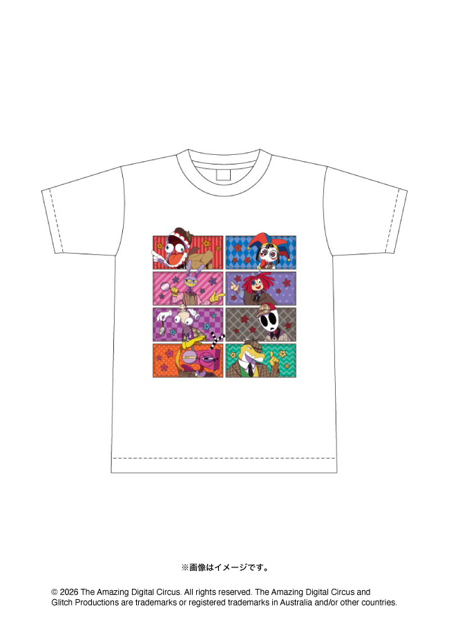 Tシャツ「アメイジング・デジタル・サーカス」02/探偵ver.(描き起こしイラスト)XL