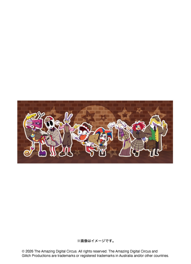 フェイスタオル「アメイジング・デジタル・サーカス」03/探偵ver.(描き起こしイラスト)
